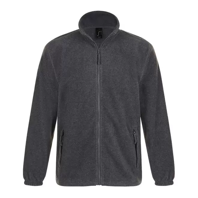 VESTE POLAIRE PUBLICITAIRE ZIPPEE HOMME 'NORTH' EXPRESS 72H - gris chiné