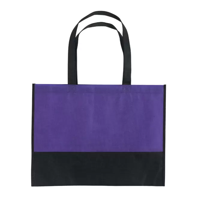 SAC SHOPPING PERSONNALISABLE 'ROMA' 80 GR/M² - violet/noir