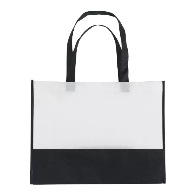 SAC SHOPPING PERSONNALISABLE 'ROMA' 80 GR/M² - blanc/noir