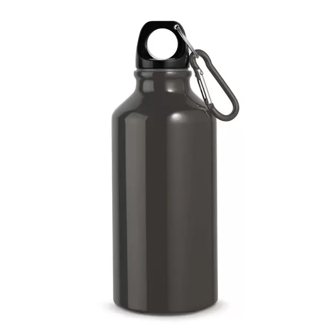 GOURDE PERSONNALISABLE EN MÉTAL 400 ML 'EVEREST' - gun métal