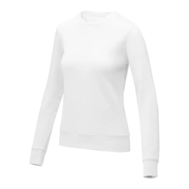 SWEAT PUBLICITAIRE COL ROND FEMME 'ZERIO' 4J - blanc