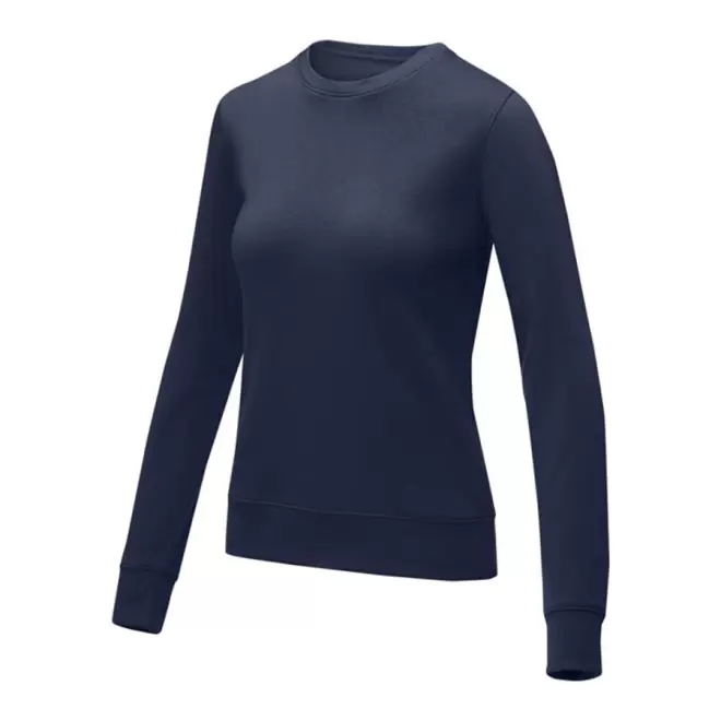 SWEAT PUBLICITAIRE COL ROND FEMME 'ZERIO' 4J - bleu marine