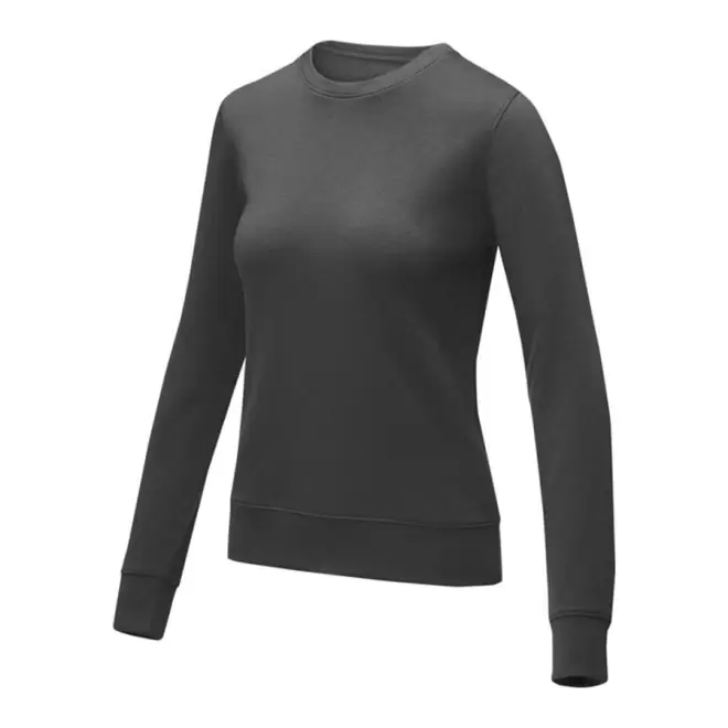 SWEAT PUBLICITAIRE COL ROND FEMME 'ZERIO' 4J - gris foncé