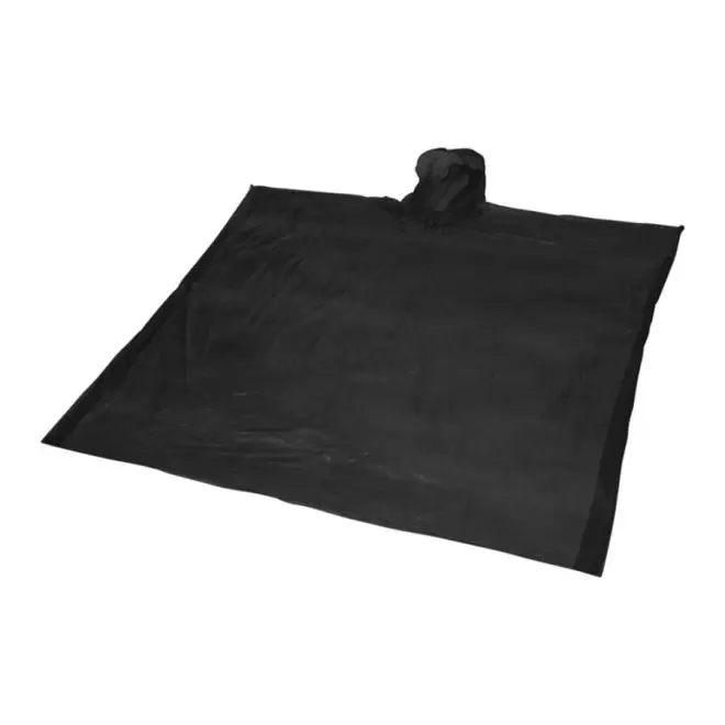 PONCHO PUBLICITAIRE TRANSPARENT 'HIGHLAND' RAPIDE 4 JOURS - noir