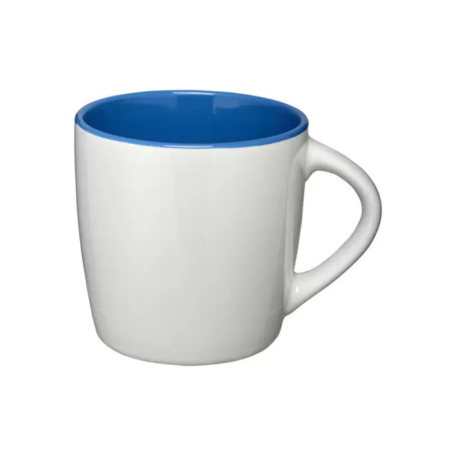 MUG PERSONNALISÉ EN CÉRAMIQUE 'COLLY' RAPIDE 4 JOURS - blanc/bleu