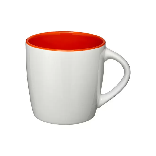 MUG PERSONNALISÉ EN CÉRAMIQUE 'COLLY' RAPIDE 4 JOURS - blanc/orange