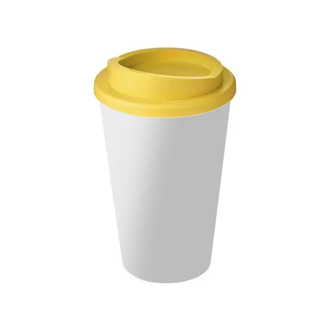 GOBELET PUBLICITAIRE ISOTHERME AMERICANO® QUADRI 'IBON' - jaune