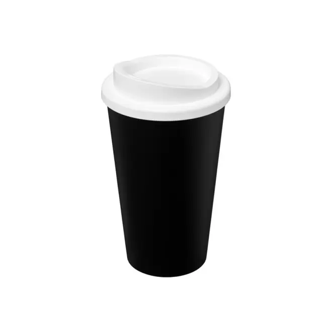 GOBELET PUBLICITAIRE ISOTHERME AMERICANO® 350 ML 'IBON' - noir/blanc