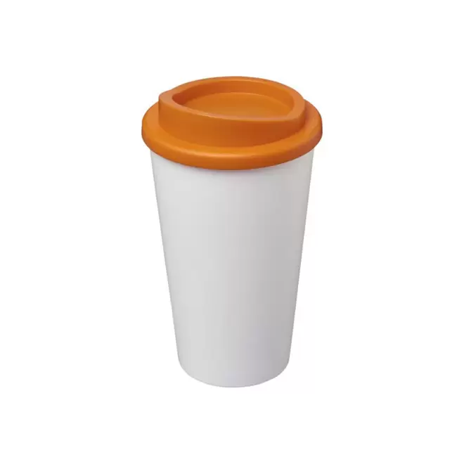 GOBELET PUBLICITAIRE ISOTHERME AMERICANO® 350 ML 'IBON' - blanc/orange