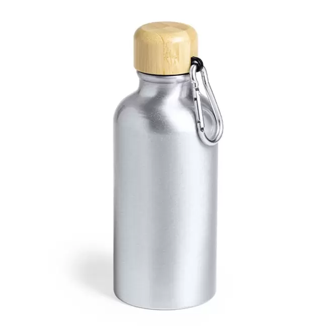 GOURDE PERSONNALISÉE EN ALUMINIUM 'MORA' 400 ML - aluminium