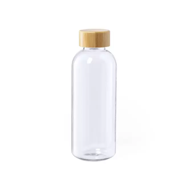 BOUTEILLE PERSONNALISÉE EN RPET 600 ML 'SOLARAX' - transparent/bambou