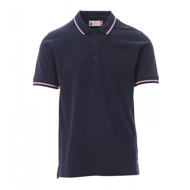 POLO PERSONNALISABLE MIXTE TRICOLORE 'FRANCIA' - bleu marine