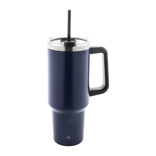 MUG ISOTHERME ACIER 1.2L PERSONNALISE 'TENDENZI INOX' - bleu marine