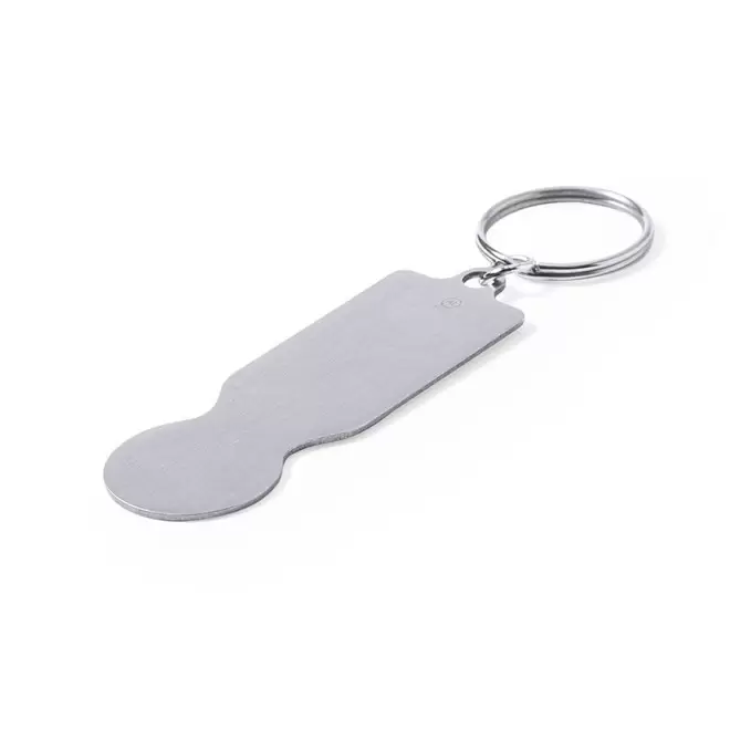 PORTE-CLÉS PUBLICITAIRE EN ALUMINIUM RECYCLÉ 'PLAKI' - longue