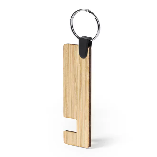 PORTE-CLES SUPPORT SMARTPHONE PERSONNALISE 'CALZO' - bambou