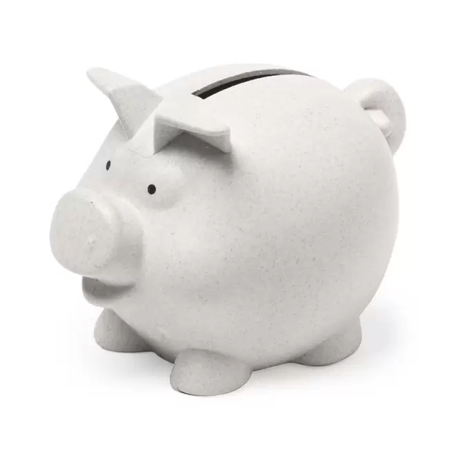 TIRELIRE COCHON PUBLICITAIRE 'FILRON'  - naturel