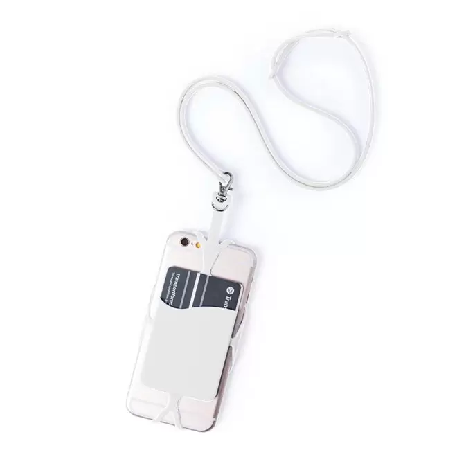 LANYARD TELEPHONE PERSONNALISABLE 'NICOLHIAS' - blanc