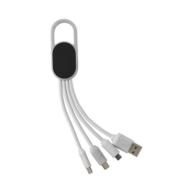CABLE DE CHARGE PERSONNALISABLE 'IDRYS' - blanc