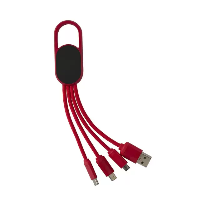 CABLE DE CHARGE PERSONNALISABLE 'IDRYS' - rouge