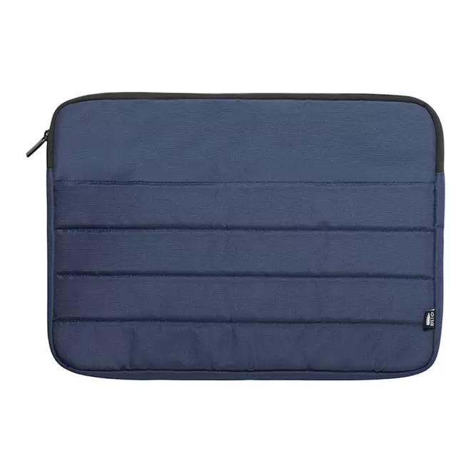 HOUSSE POUR ORDINATEUR PERSONNALISABLE EN RPET 'SIGA' - bleu marine