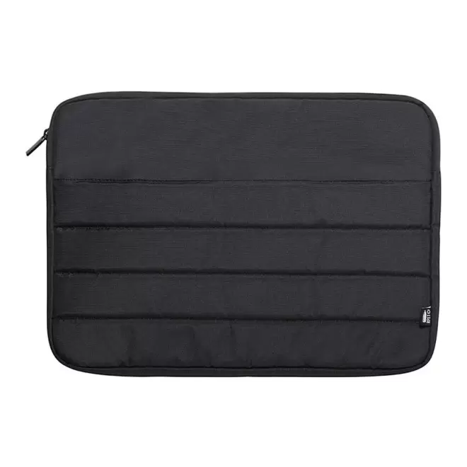 HOUSSE POUR ORDINATEUR PERSONNALISABLE EN RPET 'SIGA' - noir