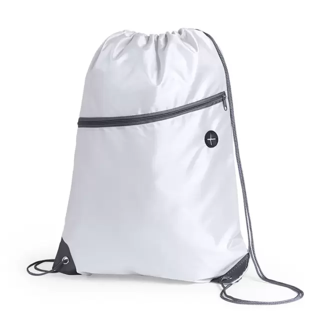 SAC À DOS PERSONNALISABLE AVEC POCHE ZIPPÉE 'KANTO' - blanc