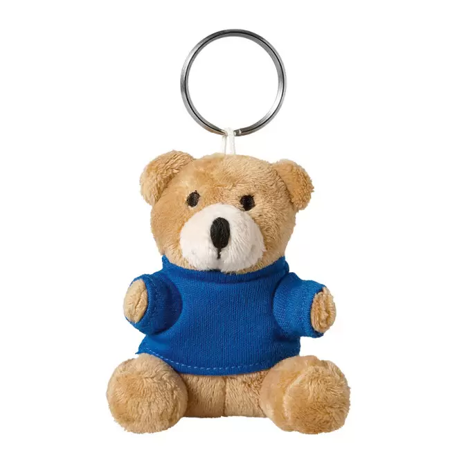 PORTE-CLÉS OURSON EN PELUCHE 'GASTON' - bleu