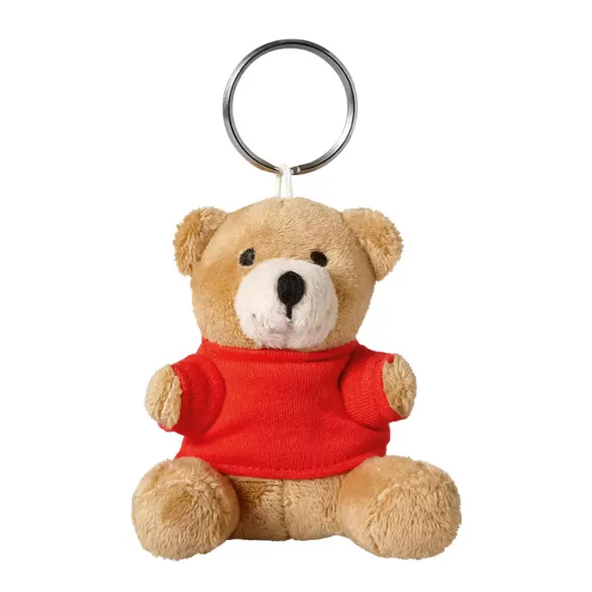 PORTE-CLÉS OURSON EN PELUCHE 'GASTON' - rouge