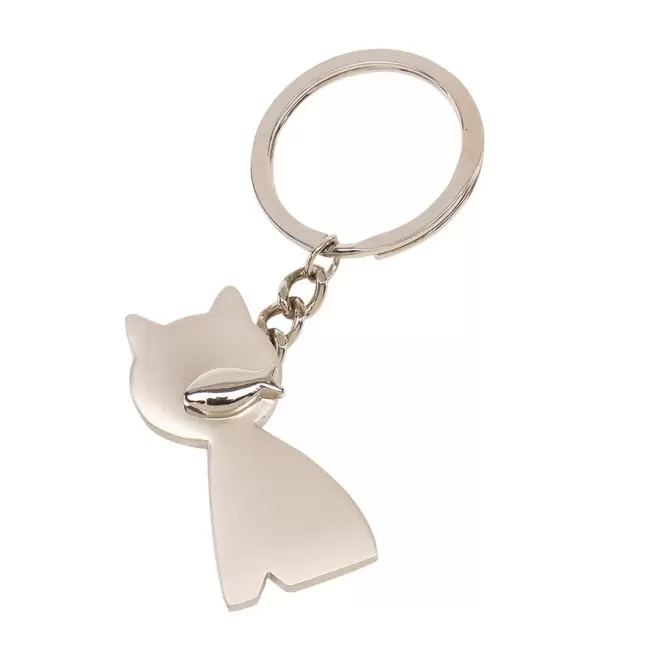 PORTE-CLES PERSONNALISABLE 'METALO' - chat
