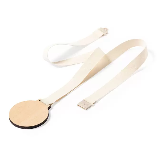 MEDAILLE EN BOIS PERSONNALISABLE 'FORTE' - blanc