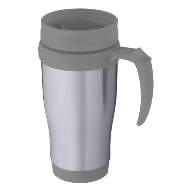 MUG ISOTHERME PERSONNALISABLE EN MÉTAL 'GILA' - gris