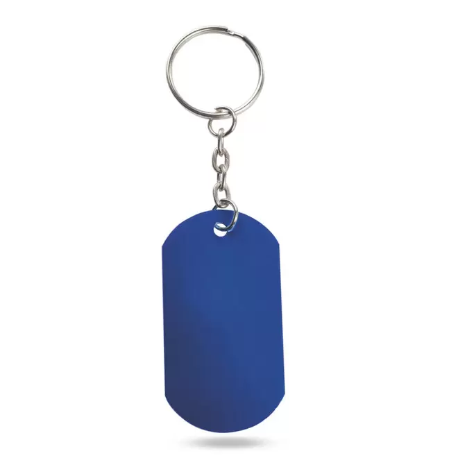 PORTE-CLE EN ALUMINIUM 'PLAKI' - bleu