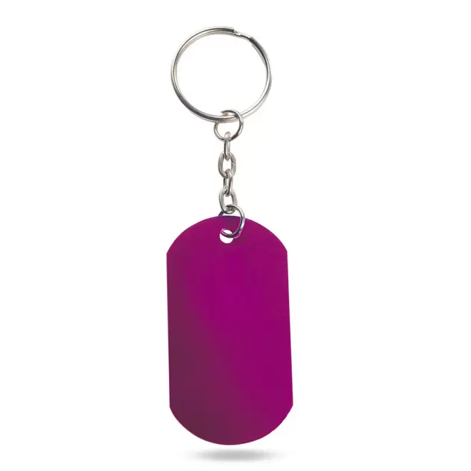 PORTE-CLE EN ALUMINIUM 'PLAKI' - fuchsia