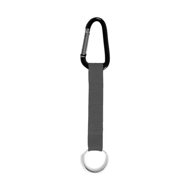 PORTE-CLÉS PUBLICITAIRE AVEC MOUSQUETON 'HOOKY' - gris foncé