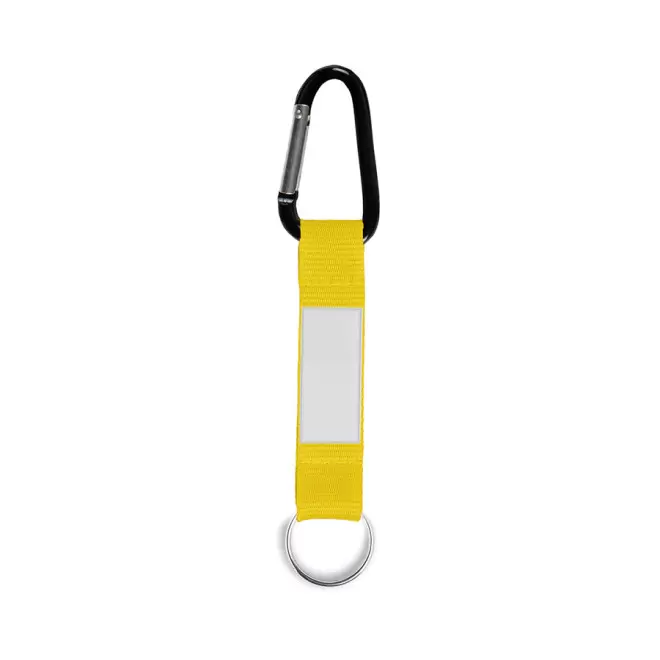 PORTE-CLÉS AVEC MOUSQUETON PERSONNALISÉ 'HOOKY PVC' - jaune