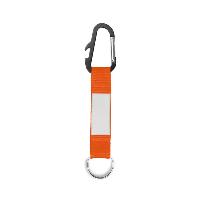 PORTE-CLÉS AVEC MOUSQUETON PERSONNALISABLE 'HOOKY DECAPS' - orange
