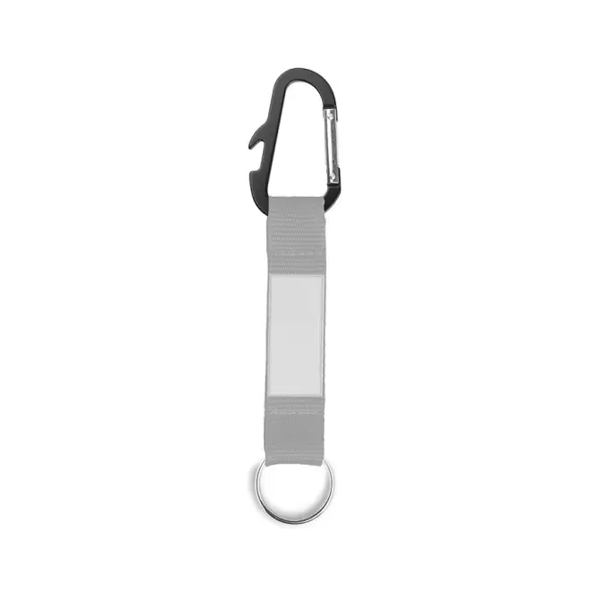 PORTE-CLÉS AVEC MOUSQUETON PERSONNALISABLE 'HOOKY DECAPS' - gris clair