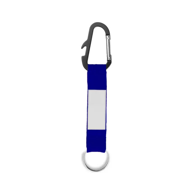 PORTE-CLÉS AVEC MOUSQUETON PERSONNALISABLE 'HOOKY DECAPS' - bleu fonce