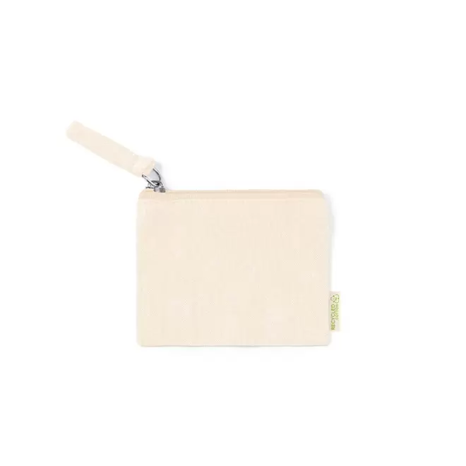 PORTE-MONNAIE PERSONNALISABLE EN COTON RECYCLÉ 'NALOU' - naturel