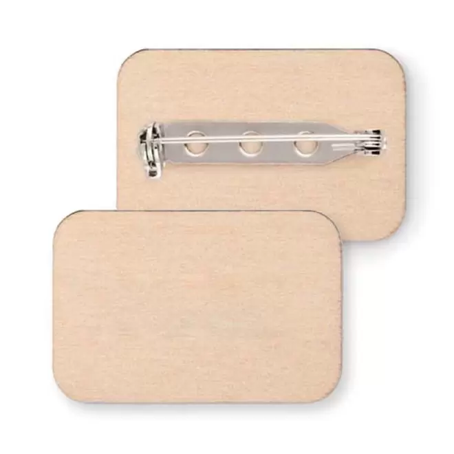 PINS PERSONNALISABLES EN BOIS 'YARI' - rectangle