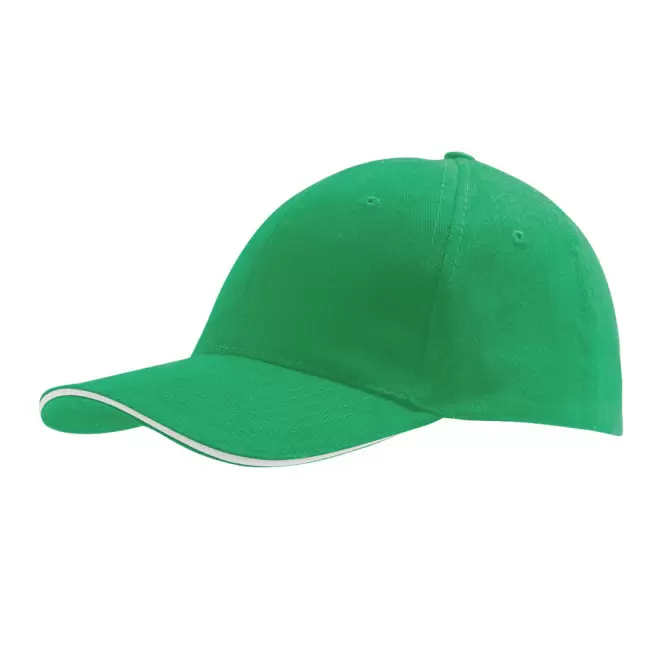 CASQUETTE PUBLICITAIRE 'BUFFALO' 260 GR/M² - vert/blanc