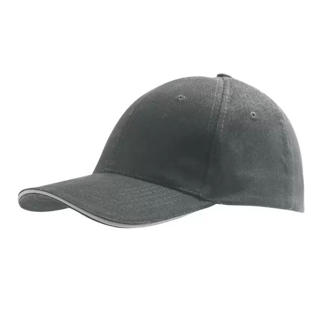 CASQUETTE PUBLICITAIRE 'BUFFALO' 260 GR/M² - gris foncé/gris clair