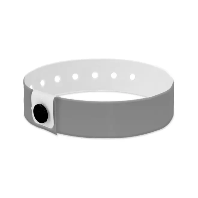 BRACELET PERSONNALISÉ EN VINYLE 'PUNCHY' - gris