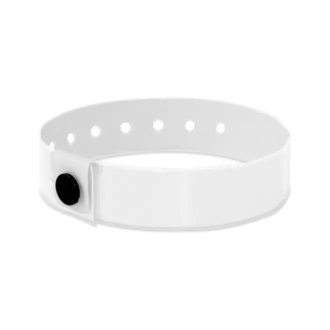 BRACELET PERSONNALISÉ EN VINYLE 'PUNCHY' - blanc