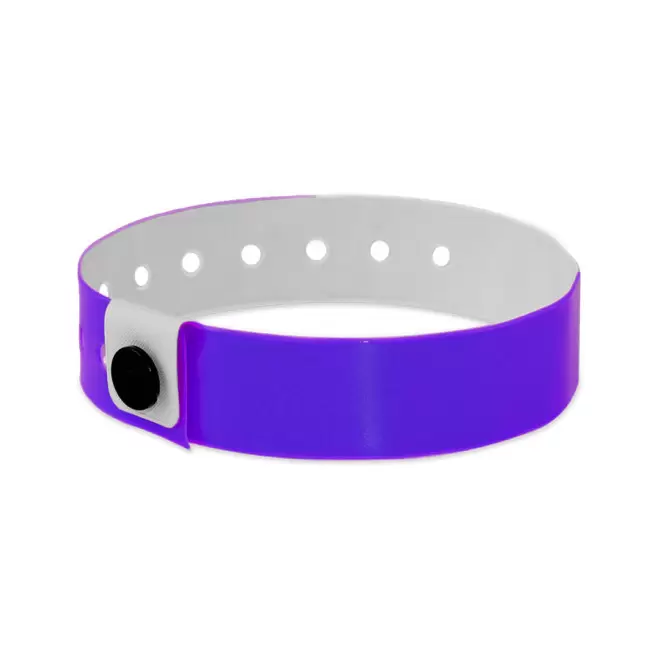 BRACELET PERSONNALISÉ EN VINYLE 'PUNCHY' - raisin