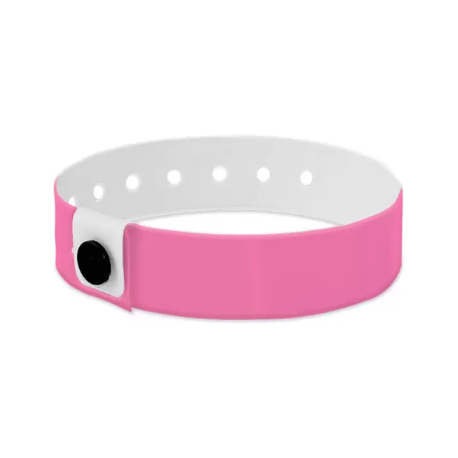 BRACELET PERSONNALISÉ EN VINYLE 'PUNCHY' - rose