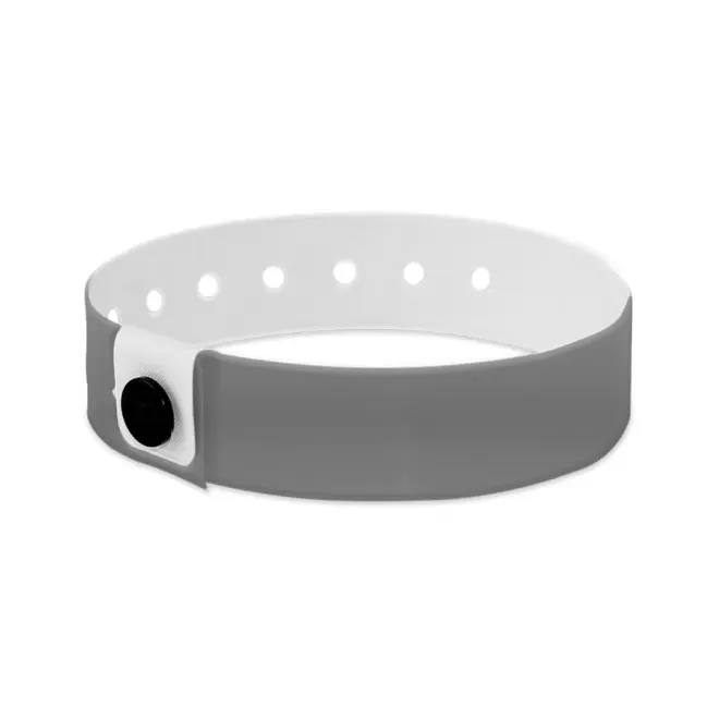 BRACELET PERSONNALISÉ EN VINYLE 'PUNCHY' - argenté