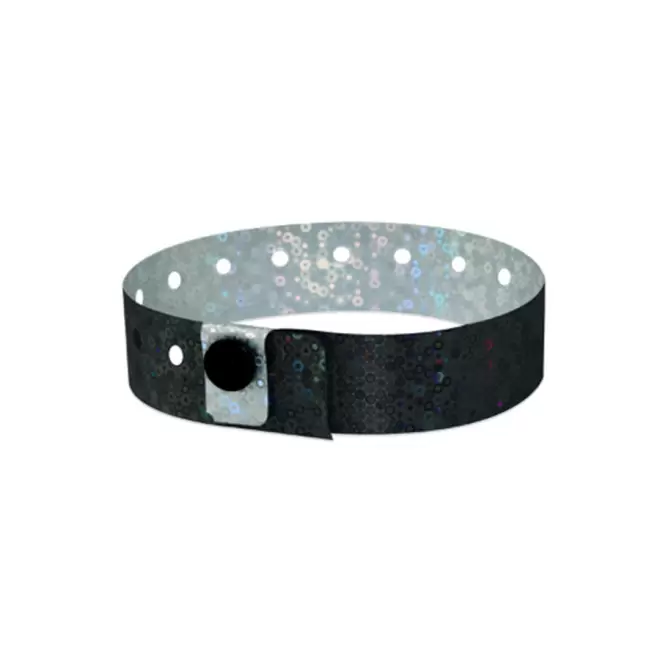 BRACELET PUBLICITAIRE EN VINYLE 'PUNCHY SHINE' - noir