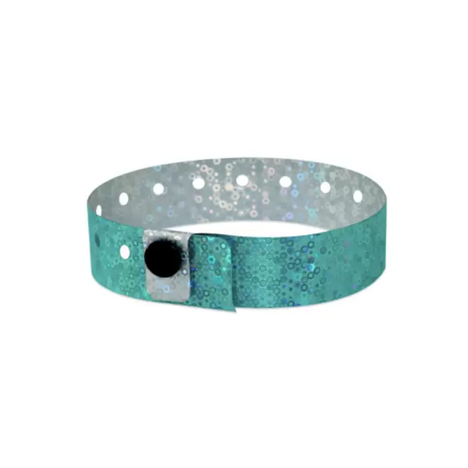 BRACELET PUBLICITAIRE EN VINYLE 'PUNCHY SHINE' - bleu turquoise