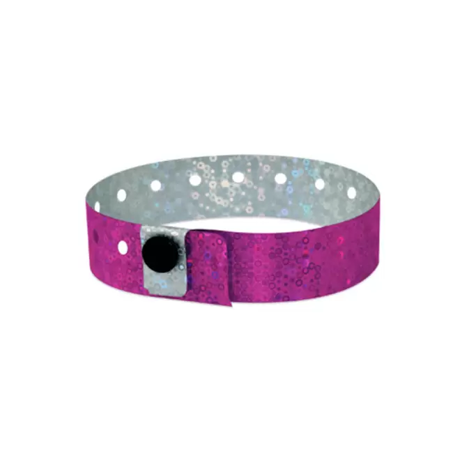 BRACELET PUBLICITAIRE EN VINYLE 'PUNCHY SHINE' - rose